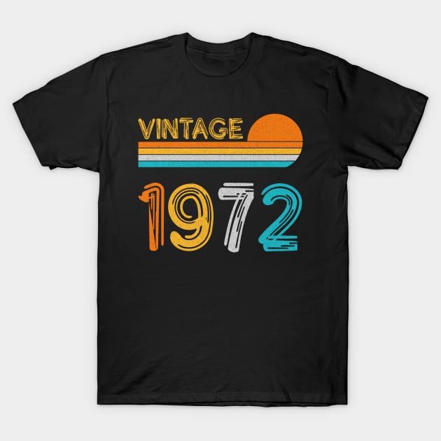 Vintage 1972 Happy 51st Birthday Retro T-Shirt by myreed